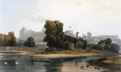 Hrad Windsor od řeky Temže v Etonu, c1827-30. od William Daniell