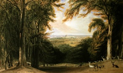 Zalesněná krajina, Windsor od William Daniell