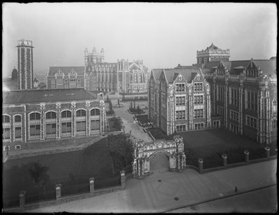 Vysoký úhel pohledu na kampus City College of New York, New York City, 16. července 1914 od William Davis Hassler