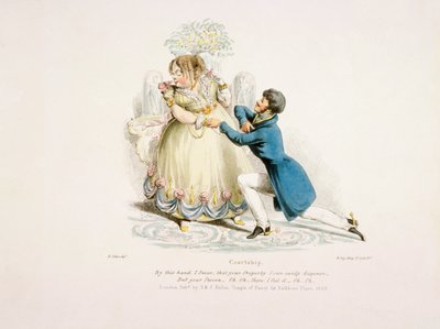 "Touto rukou přísahám, že tvůj majetek se může snadno zbavit - ale tvoje osoba...oh, oh.", 1828 od William Day