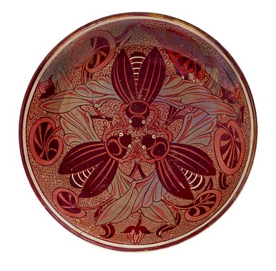 Red Luster Beetle Plate, 1888-1907 od William de Morgan