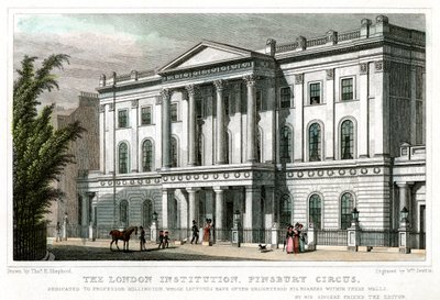 Londýnský institut, Finsbury Circus, Londýn, 1827. od William Deeble