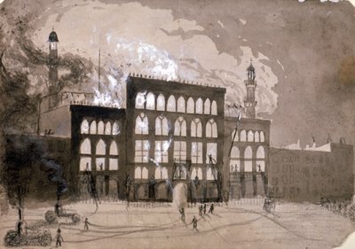 Požár v divadle Alhambra, Leicester Square, Londýn, 1882 1883 od William Dickes