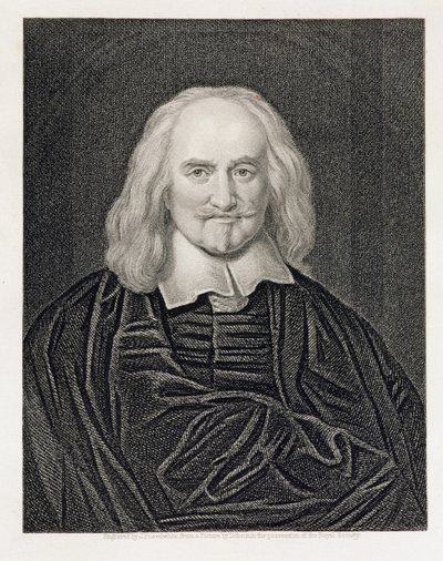 Portrét Thomase Hobbese (1588-1679) vyrytý Jamesem Posselwhiteem (1798-1884) pub. od Williama Mackenzieho od William Dobson