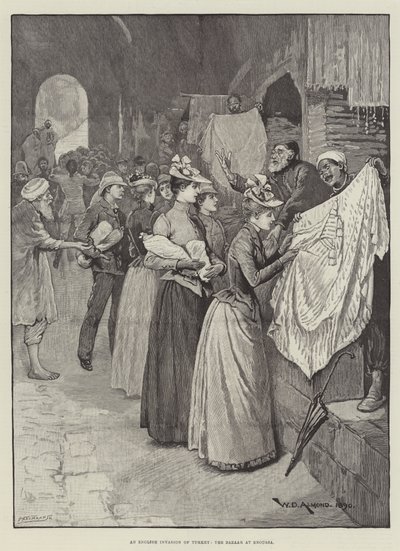 Anglická invaze do Turecka, bazar v Broussa od William Douglas Almond
