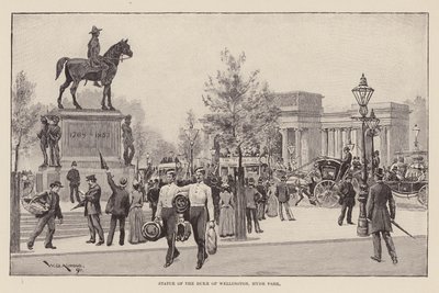 Socha vévody z Wellingtonu, Hyde Park (rytina) od William Douglas Almond