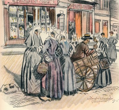 Street Gossip, Quimperle, 1915 od William Douglas Almond