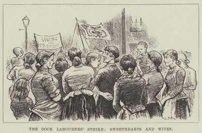 Stávka přístavních dělníků, miláčkové a manželky od William Douglas Almond