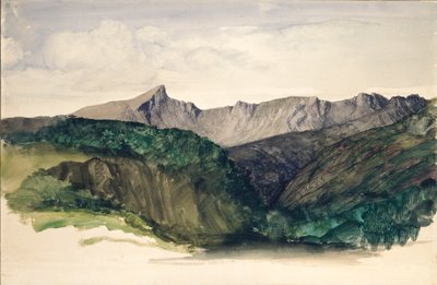 Studie vzdáleného pohoří, 1860 od William Dyce