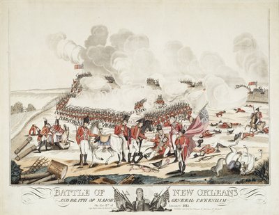 Bitva o New Orleans a smrt generálmajora Packenhama od William Edward (after) West