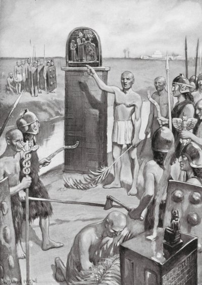 Vymezení hranice Lagaše (litho) od William Edward (after) Wigfull