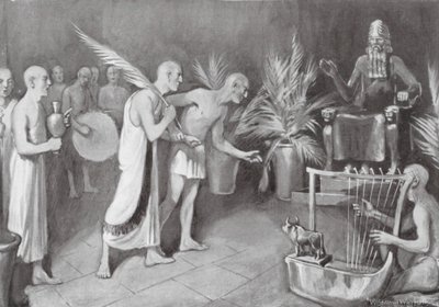 Uctívání Ningirsu (litografie) od William Edward (after) Wigfull