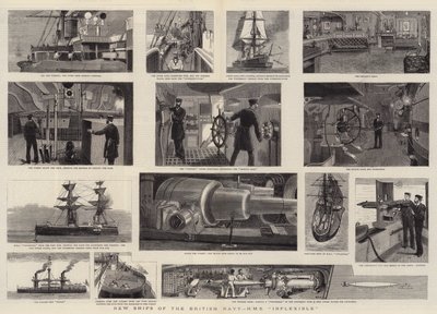 Nové lodě britského námořnictva, HMS Inflexible od William Edward Atkins