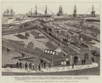 Železniční prodloužení v Portsmouth, New Harbour Station od William Edward Atkins