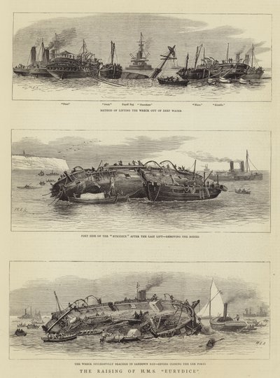 Vzkříšení HMS Eurydice od William Edward Atkins