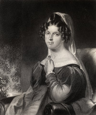 Felicia Dorothea Hemans, rytina W. Holla, z 