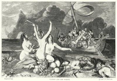 Ulysses and the Syrens (rytina) od William Ellis