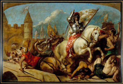 100letá válka: „“ Johanka z Arku (1412–1431) pokorná Orleans““. Obraz Etty William (1787-1849) od William Etty