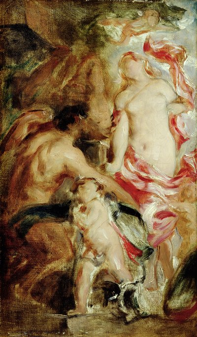 Alegorická studie, skica (olej na plátně) od William Etty