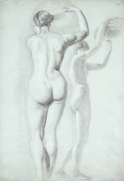 Figurové studie (tužka na papíře) od William Etty