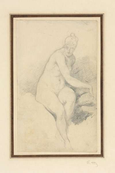 Sedící nahá od William Etty