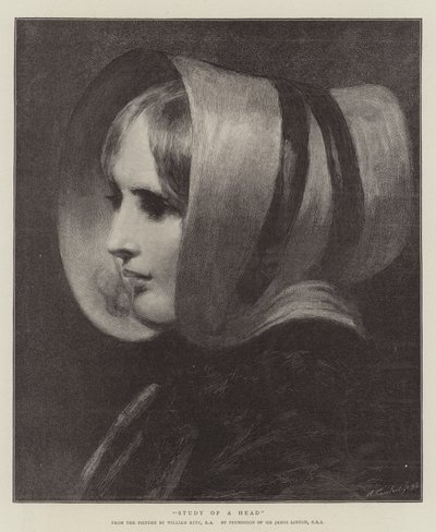 Studie hlavy od William Etty