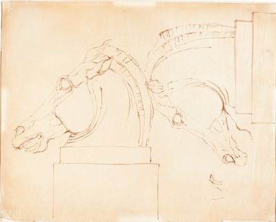 Kůň Selene z Elgin Marbles [recto] od William Etty