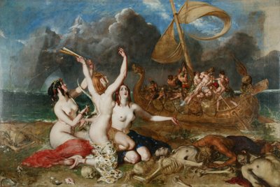 Sirény a Ulysses, kolem roku 1837 (olej na plátně) od William Etty