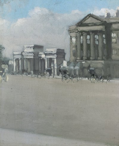 Hyde Park Corner v mlze od William Evelyn Osbourne