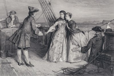 Ilustrace k Pirátovi od Sira Waltera Scotta (rytina) od William Ewart Lockhart
