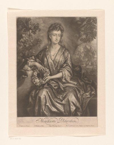 Portrét van Sarah Chicheley Madam Plowden (název na objektu) od William Faithorne (I)