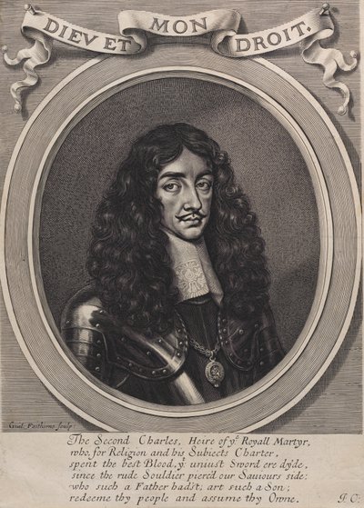 Král Karel II., 1660-70. od William Faithorne