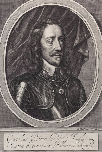 Král Karel I., ca. 1658.. od William Faithorne