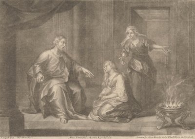 Mary pochválena, Marta pokárána od William Faithorne