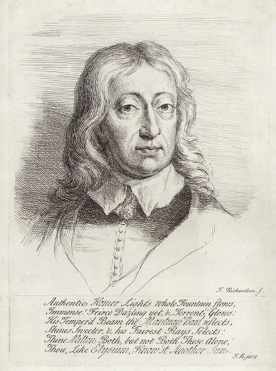 Portrét Johna Miltona od William Faithorne
