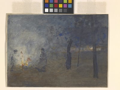 Hořící listí (akvarel na papíře) od William Forsyth