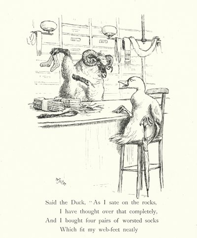 The Duck And The Kangaroo (rytina) od William Foster