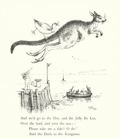 The Duck And The Kangaroo (rytina) od William Foster