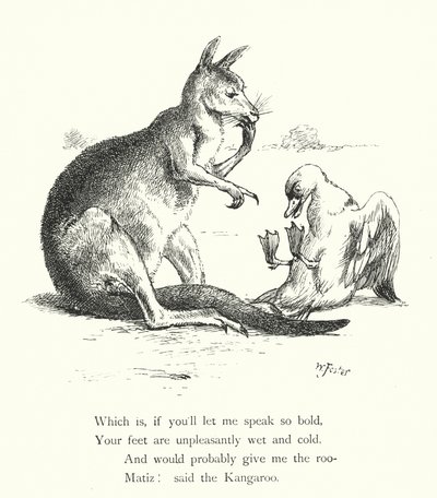 The Duck And The Kangaroo (rytina) od William Foster