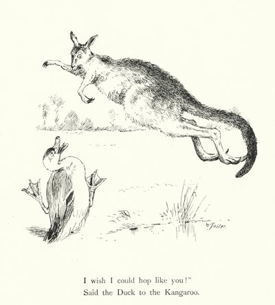 The Duck And The Kangaroo (rytina) od William Foster