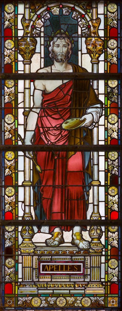 Okno s výstavou Apelles od William Francis Dixon
