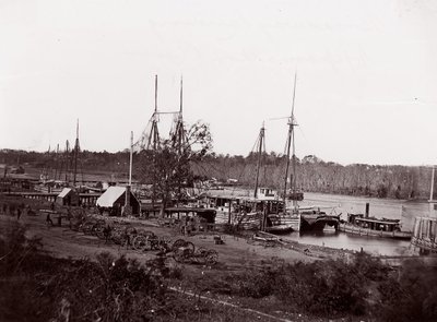 Broadway Landing, řeka Appomattox, 1864. od William Frank Browne