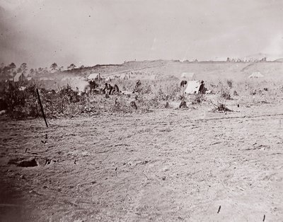 Pohled do dálky na Fort Brady, ca. 1865. od William Frank Browne