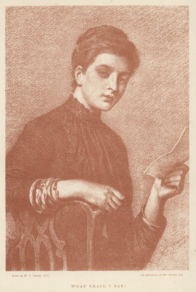 co mám říct? (litho) od William Frederick (after) Yeames