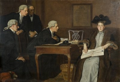 Obžalovaný a obhájce od William Frederick Yeames