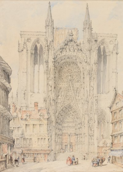 Fasáda katedrály v Rouenu od William Frome Smallwood