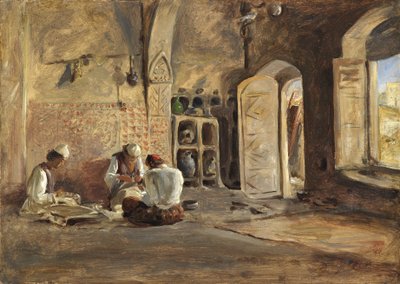 Interiér, Alžír (olej na papíře položený na plátně) od William Gale