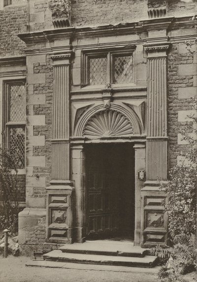 Doorway, Aston Hall, Warwickshire (černobílá fotografie) od William Galsworthy Davie