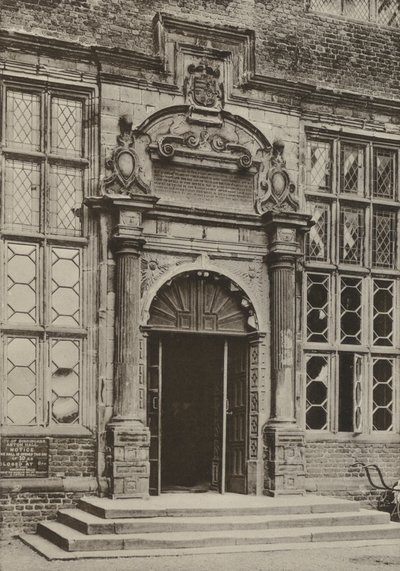Doorway, Aston Hall, Warwickshire (černobílá fotografie) od William Galsworthy Davie