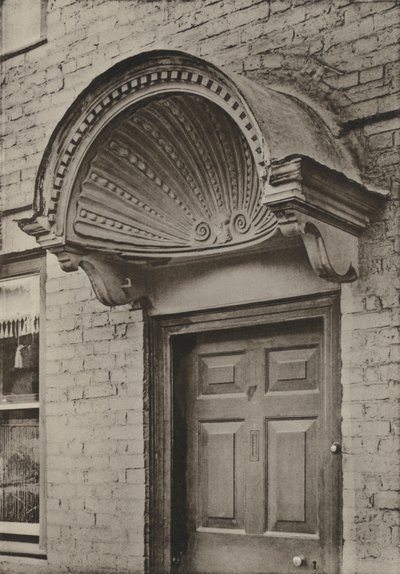Doorway, Ledbury, Herefordshire (černobílá fotografie) od William Galsworthy Davie
